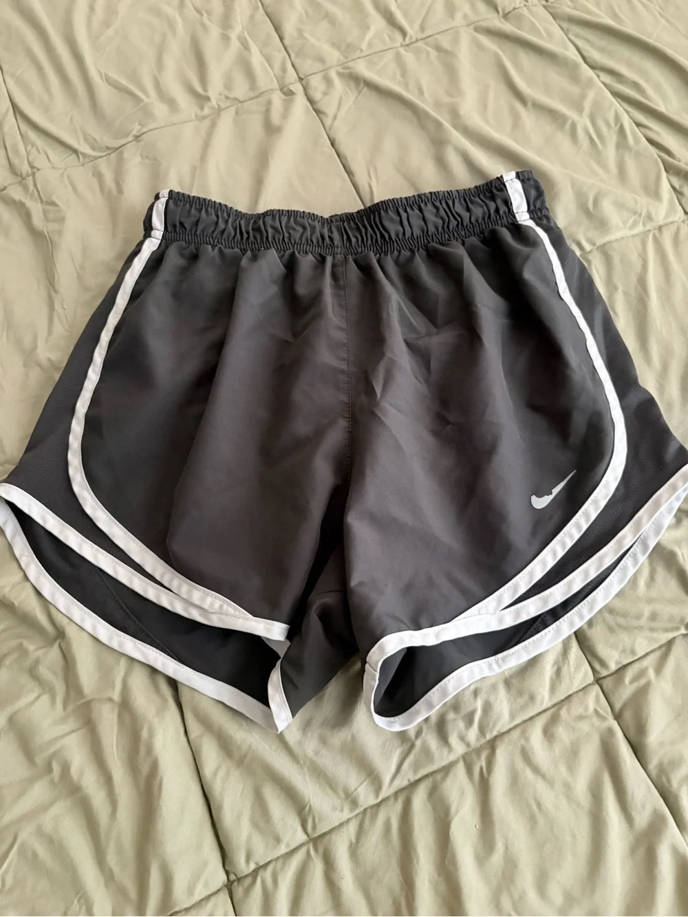 Nike Women's Black Athletic Shorts with White Trim